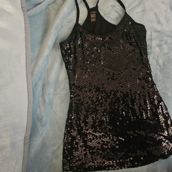 Forever 21 Black Sequin Blouse - Picture 5 of 7